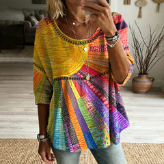 Odile | Quilted Tunic with 3/4 Sleeves