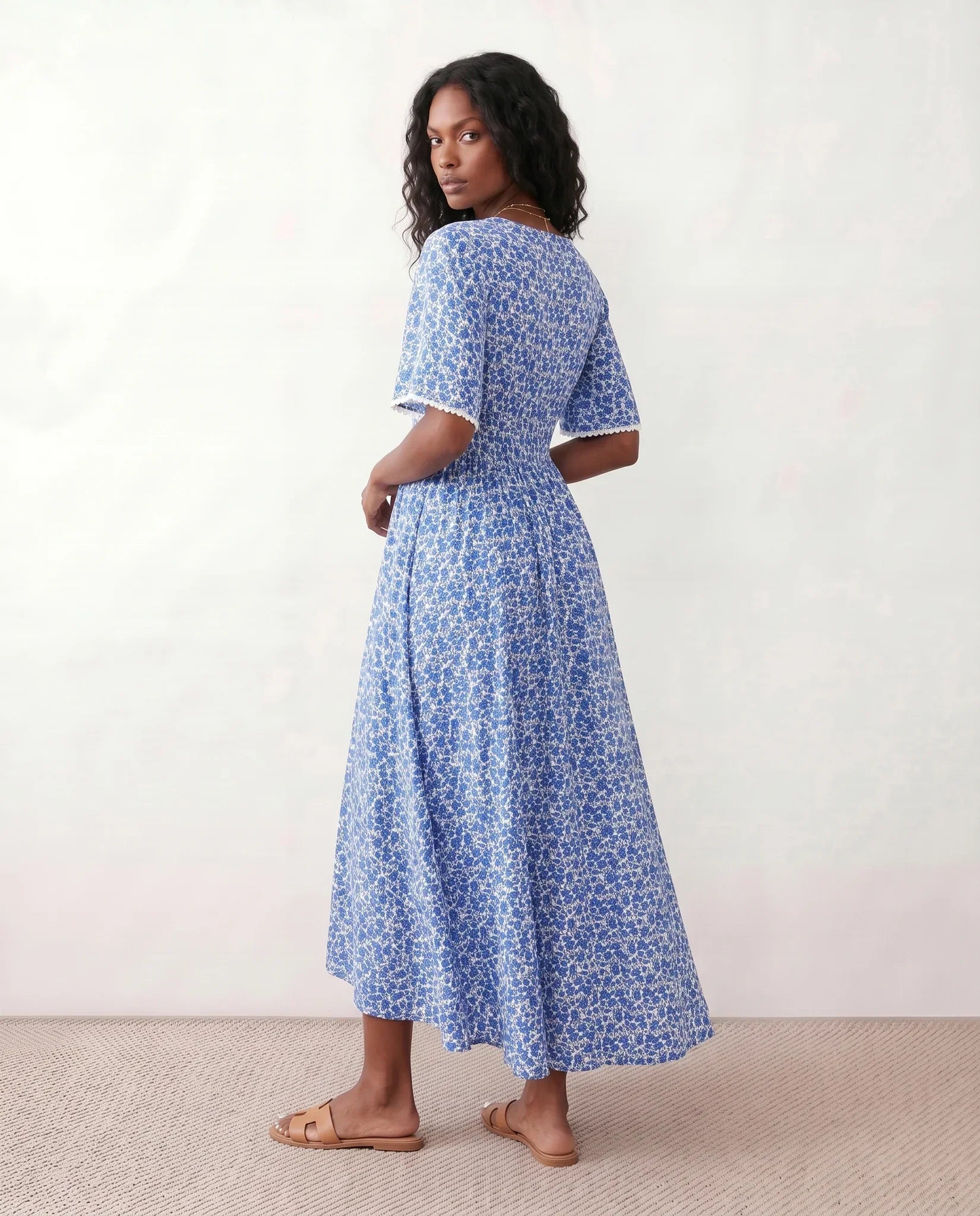 Ines Floral A-Line Maxi Dress