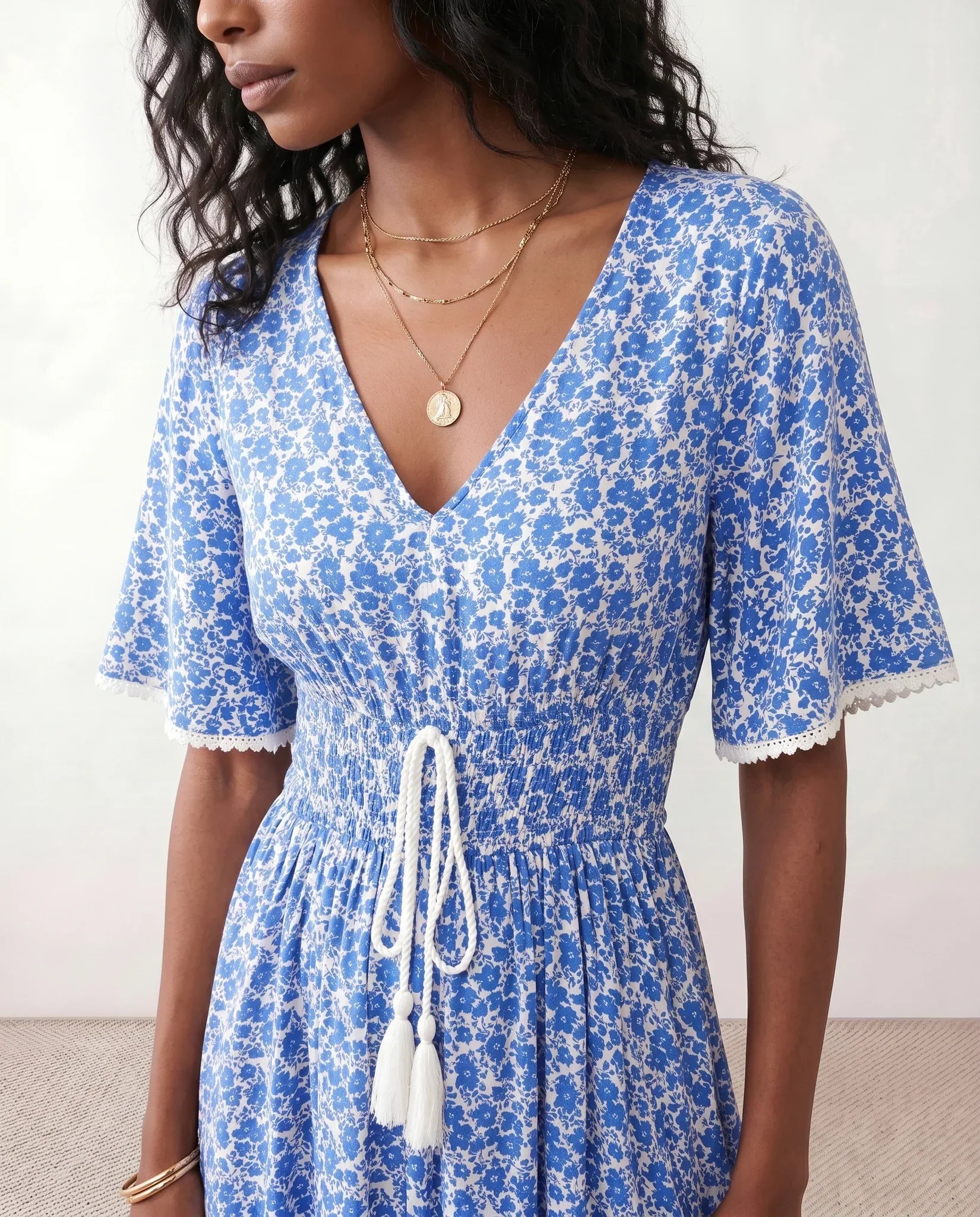 Ines Floral A-Line Maxi Dress