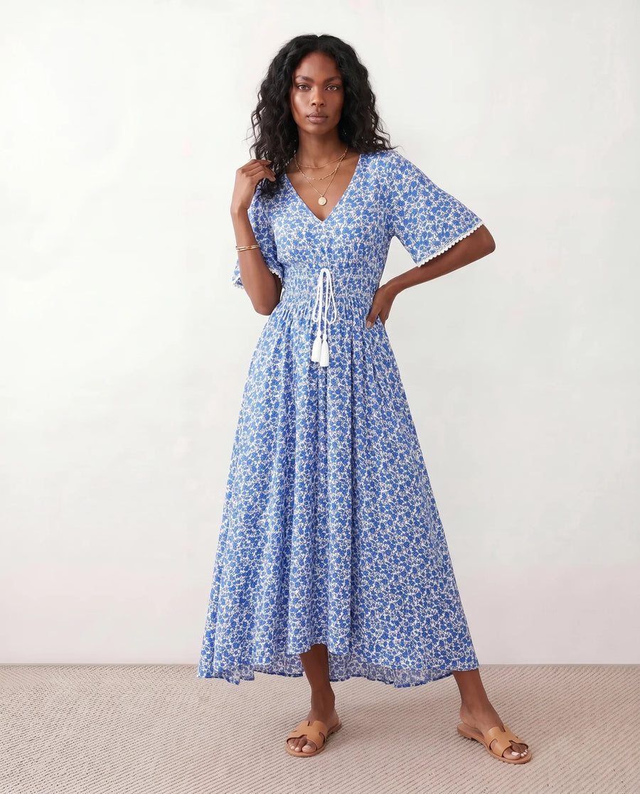 Ines Floral A-Line Maxi Dress