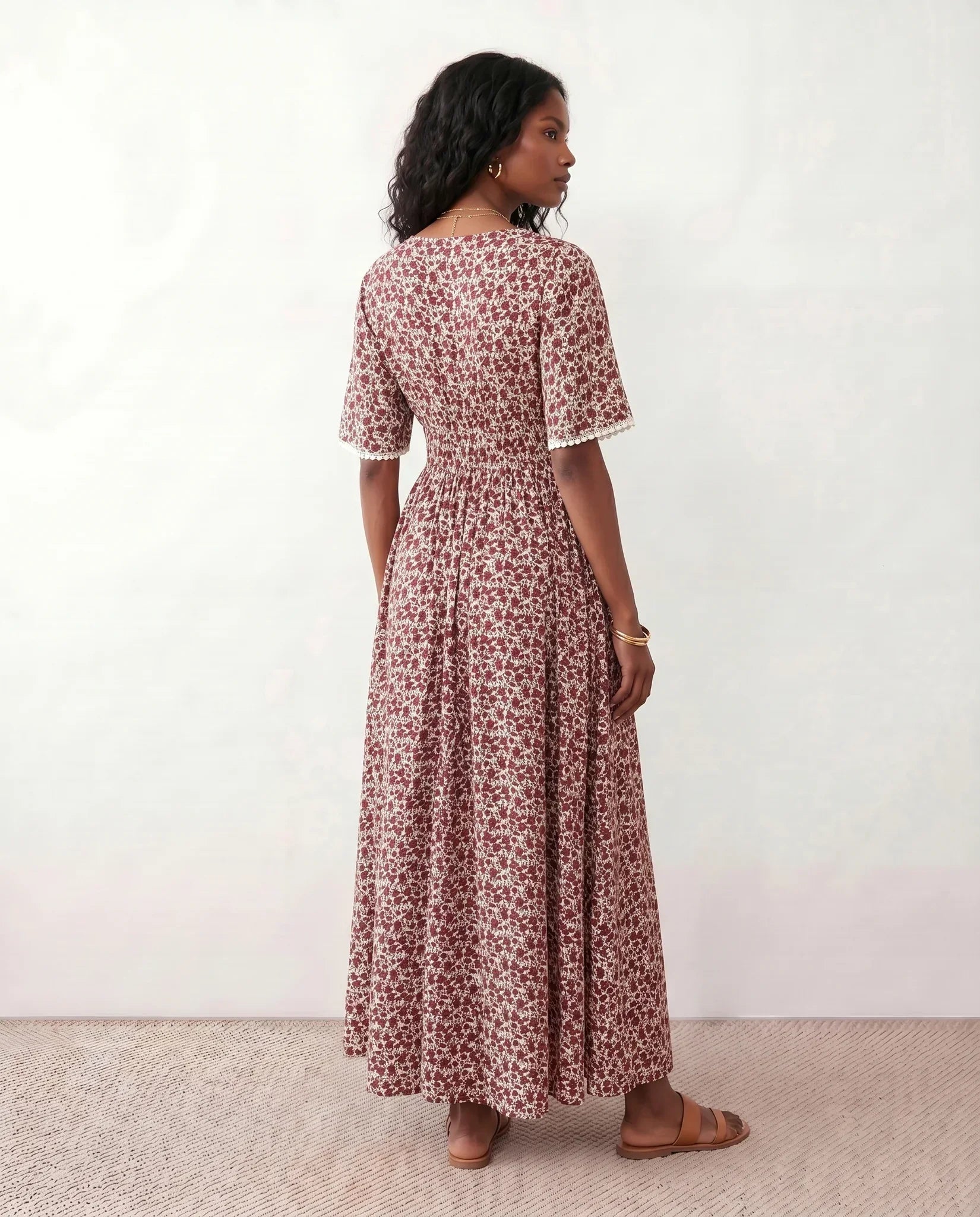 Ines Floral A-Line Maxi Dress