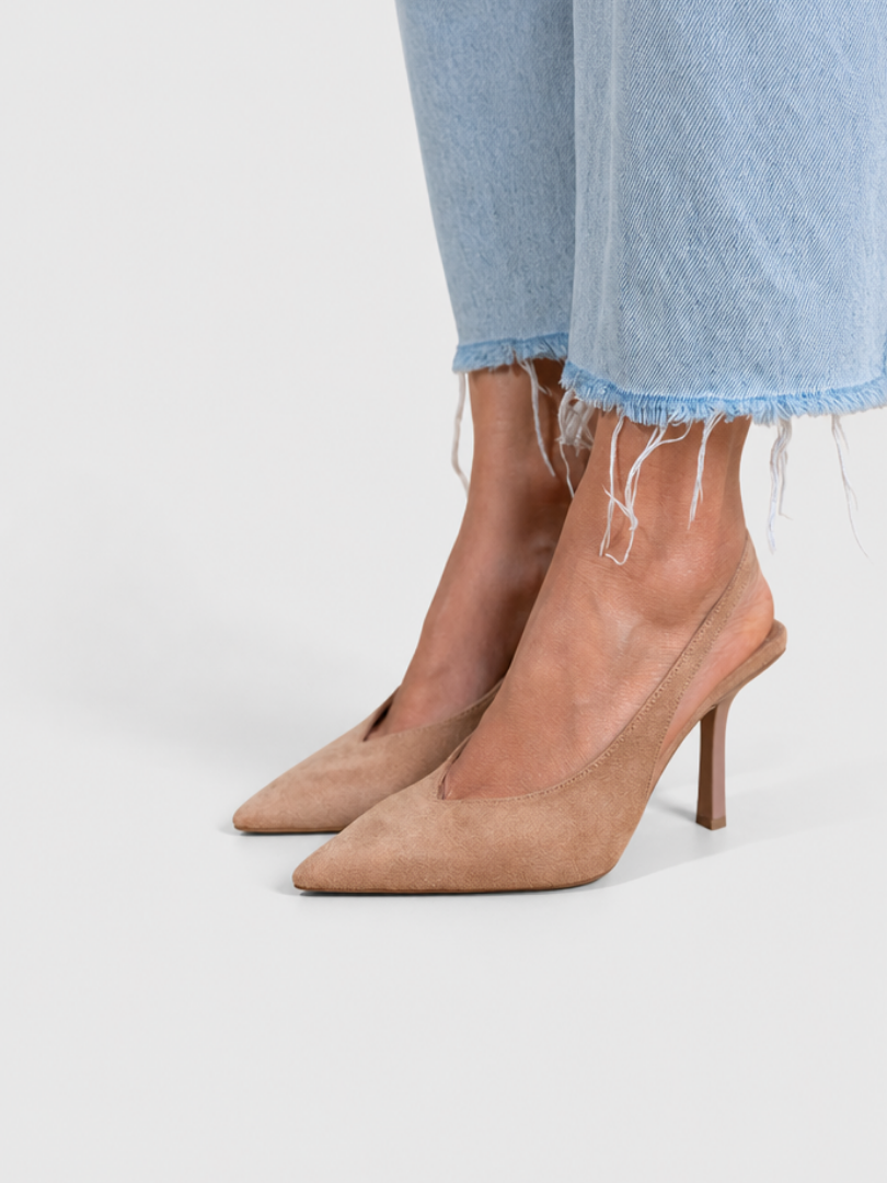 Giselle | Suede Slingback Heels