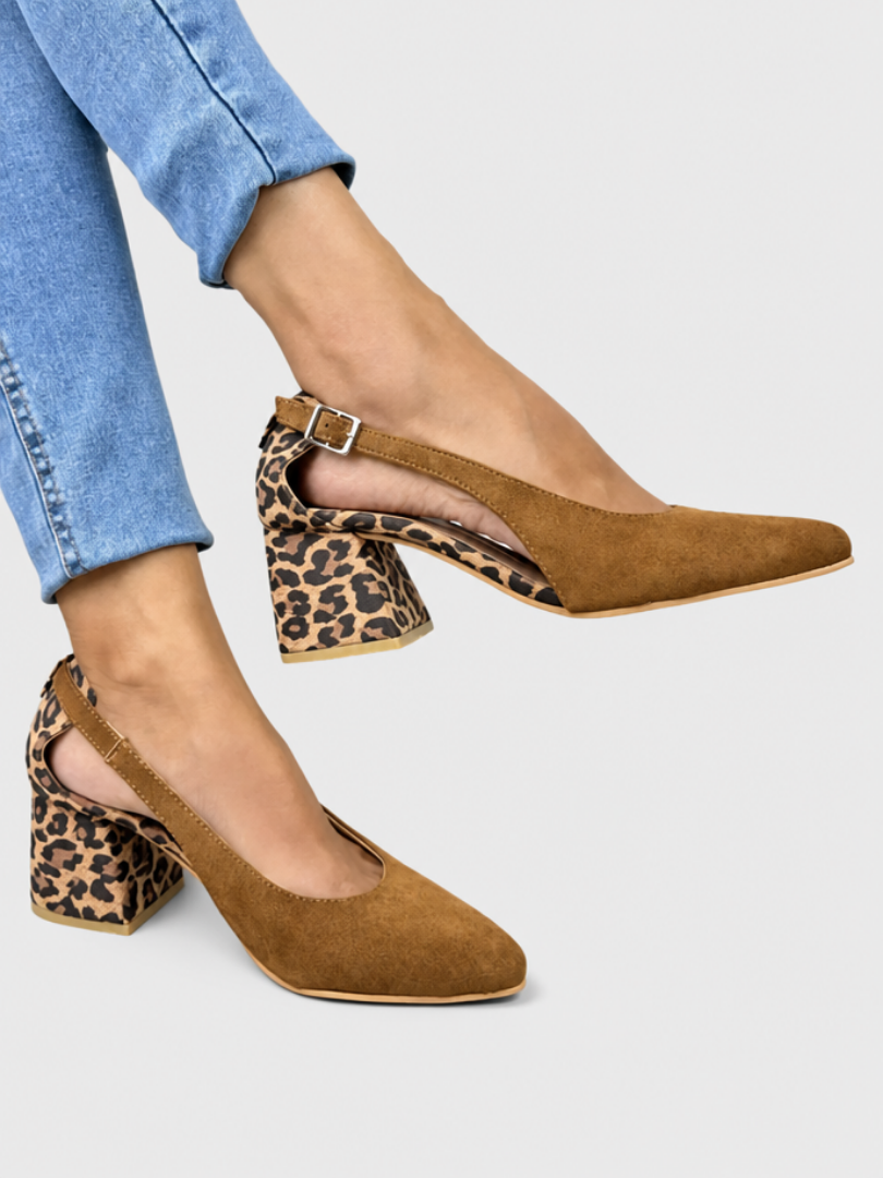 Camila | Leopard Print Heel Slingbacks
