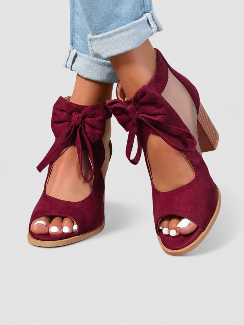 Rebecca™ Bow Charm Orthopedic Heels