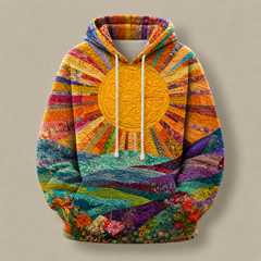 Solène | Floral Sunburst Hoodie