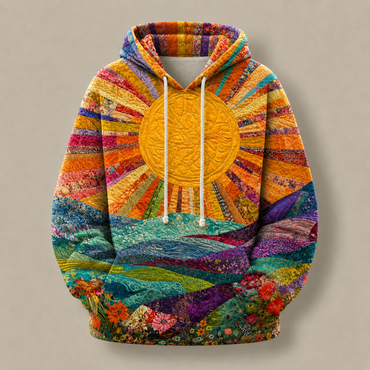 Solène | Floral Sunburst Hoodie