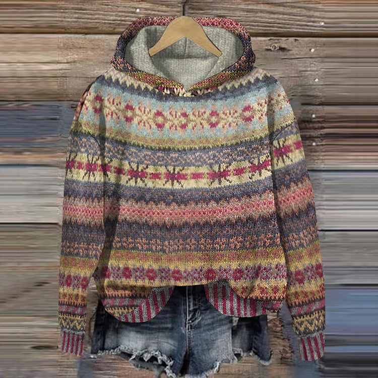 Anja™ - Ethnic Knitted Hoodie
