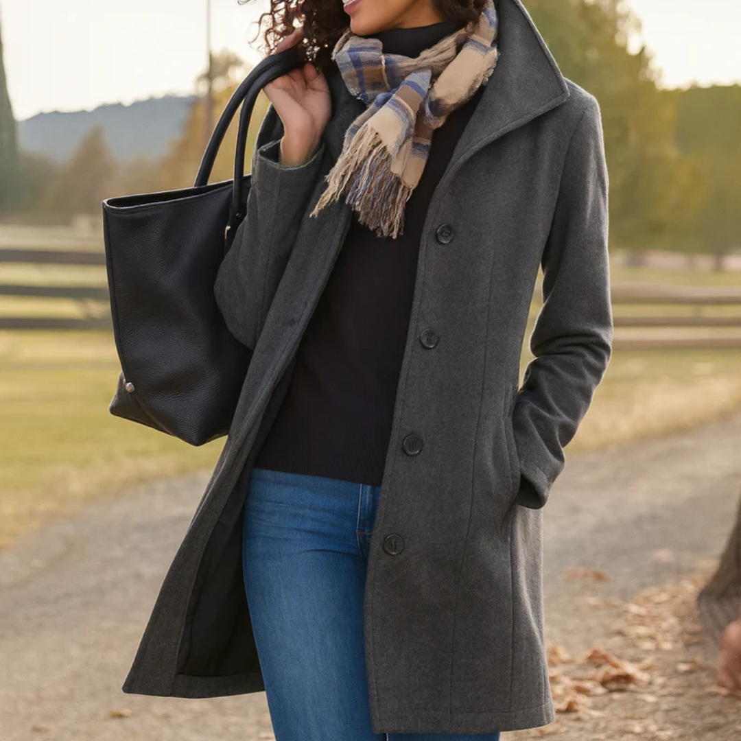Pauline | Classic Button-Front Coat