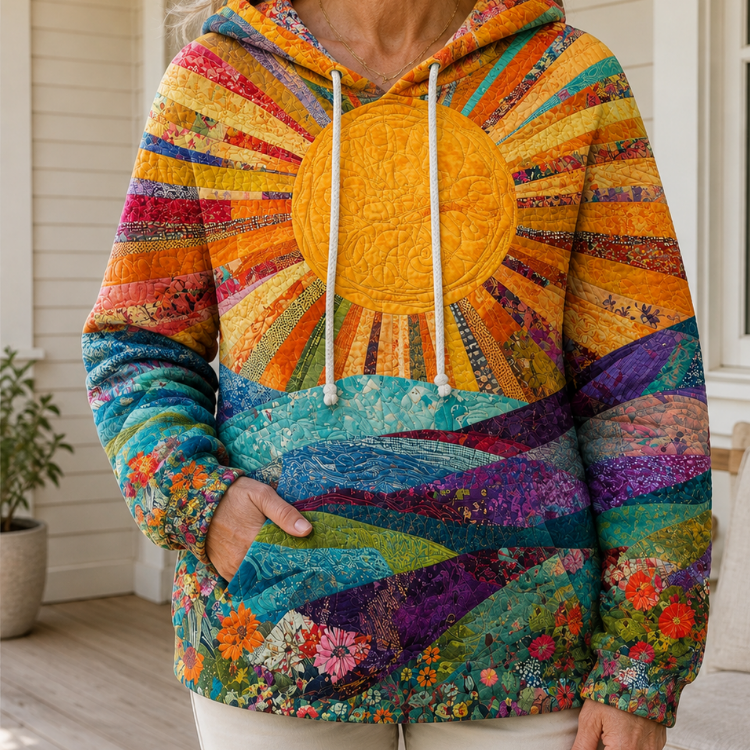 Solène | Floral Sunburst Hoodie