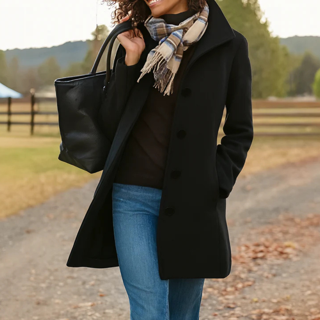 Pauline | Classic Button-Front Coat