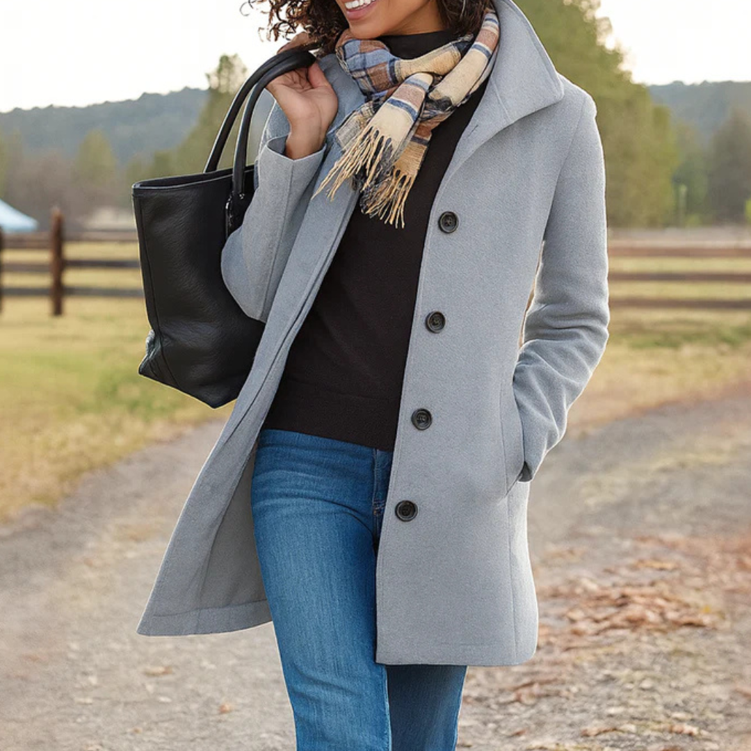 Pauline | Classic Button-Front Coat