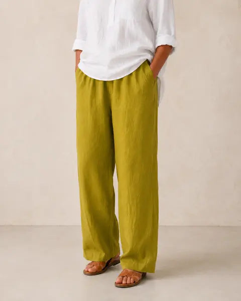 Amalia | Flowing Cotton-Linen Trousers