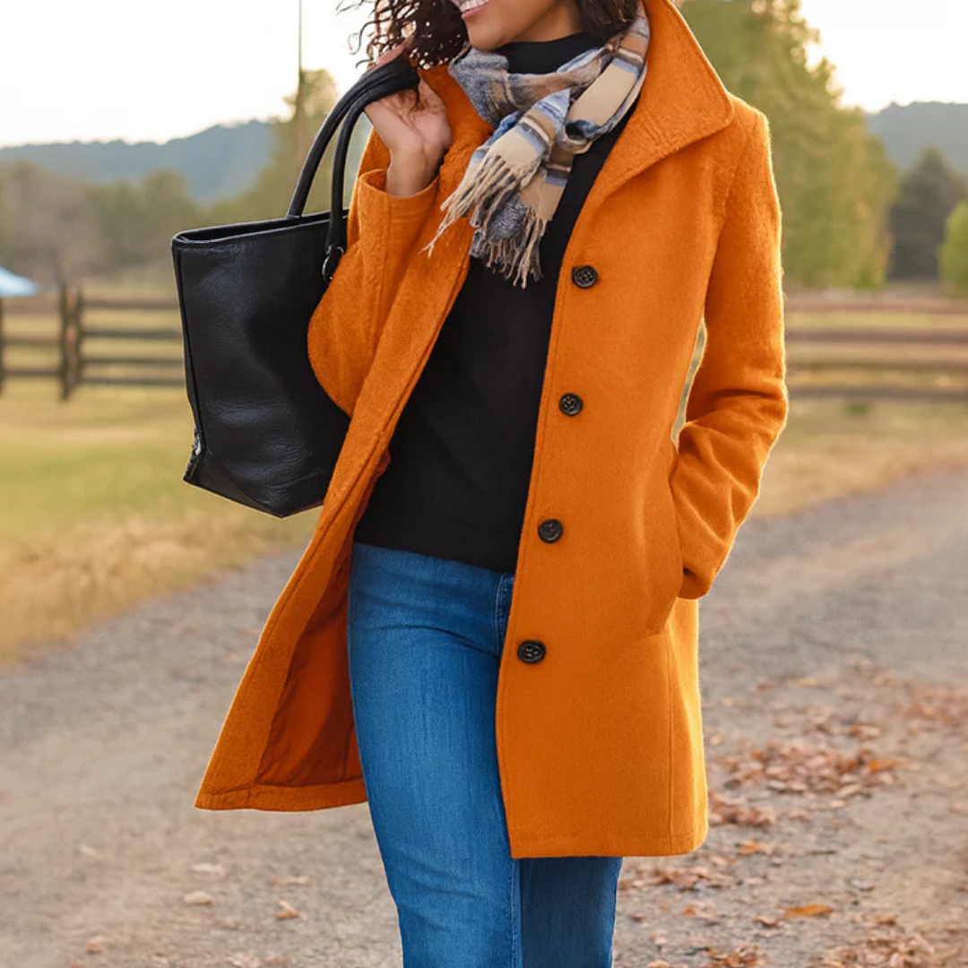 Pauline | Classic Button-Front Coat