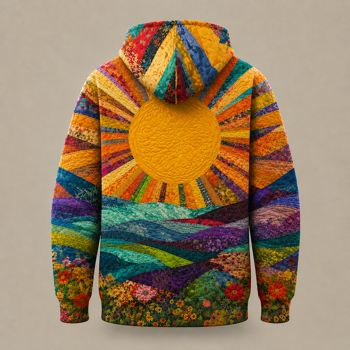 Solène | Floral Sunburst Hoodie