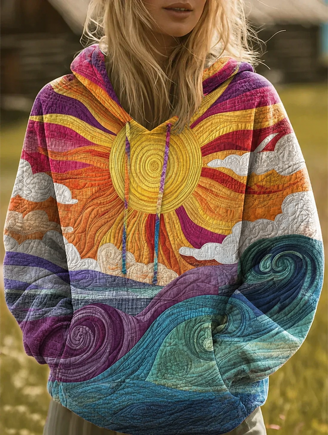 Noémie | Coastal Sunburst Hoodie