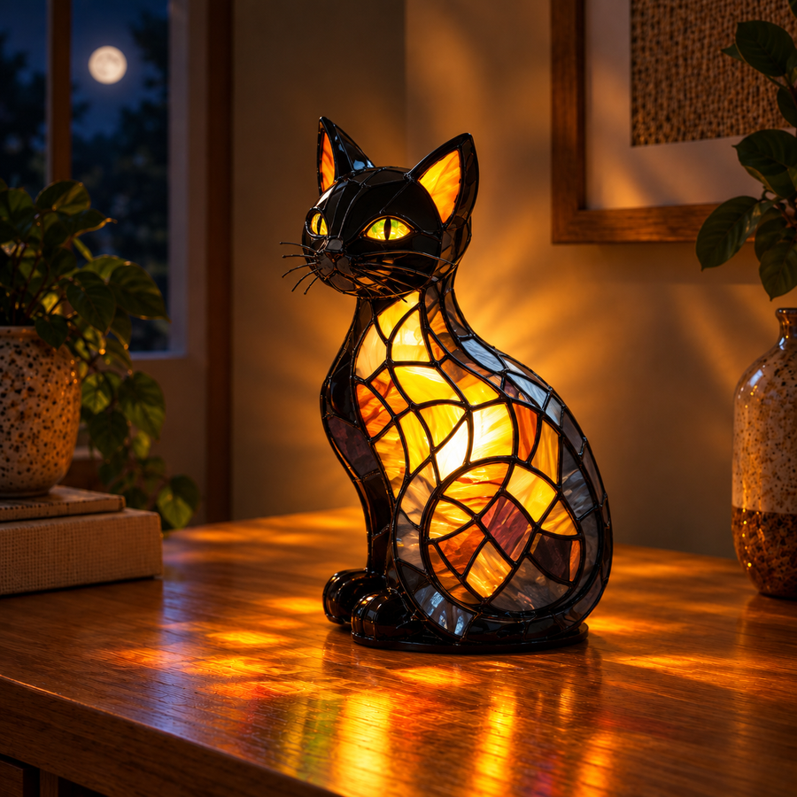 Radiant Cat at Midnight