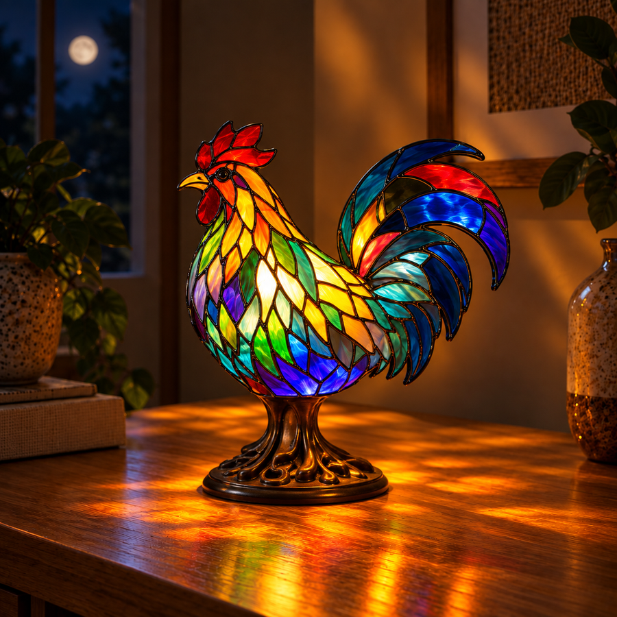 Ollie – Colorful Rooster Lamp