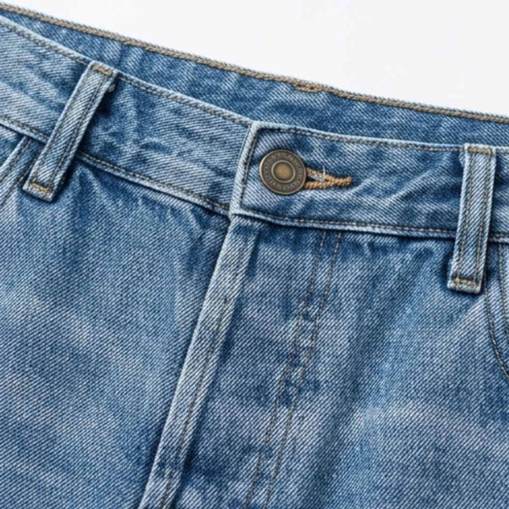 Vivara | Women's Retro Fringed Cropped Straight Leg Jeans
