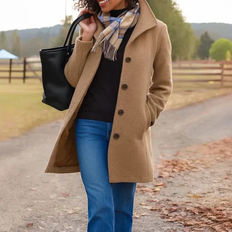 Pauline | Classic Button-Front Coat