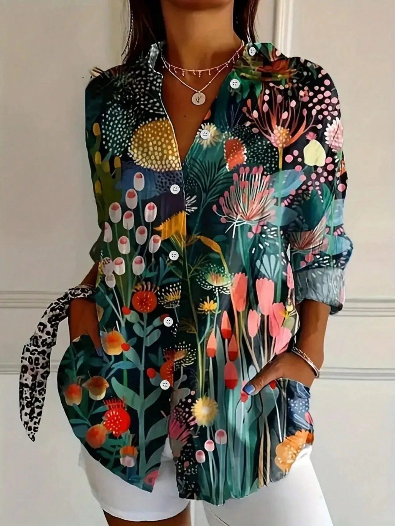 Terri™ | Colorful Blouse with Playful Print
