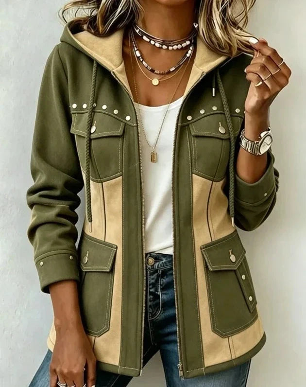 Véronique | Two-Tone Hooded Jacket