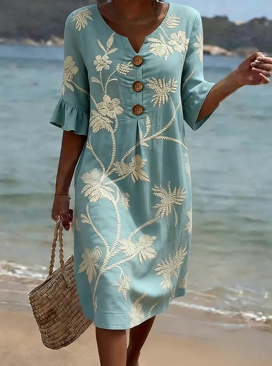 Flower | Casual Floral Print Dress