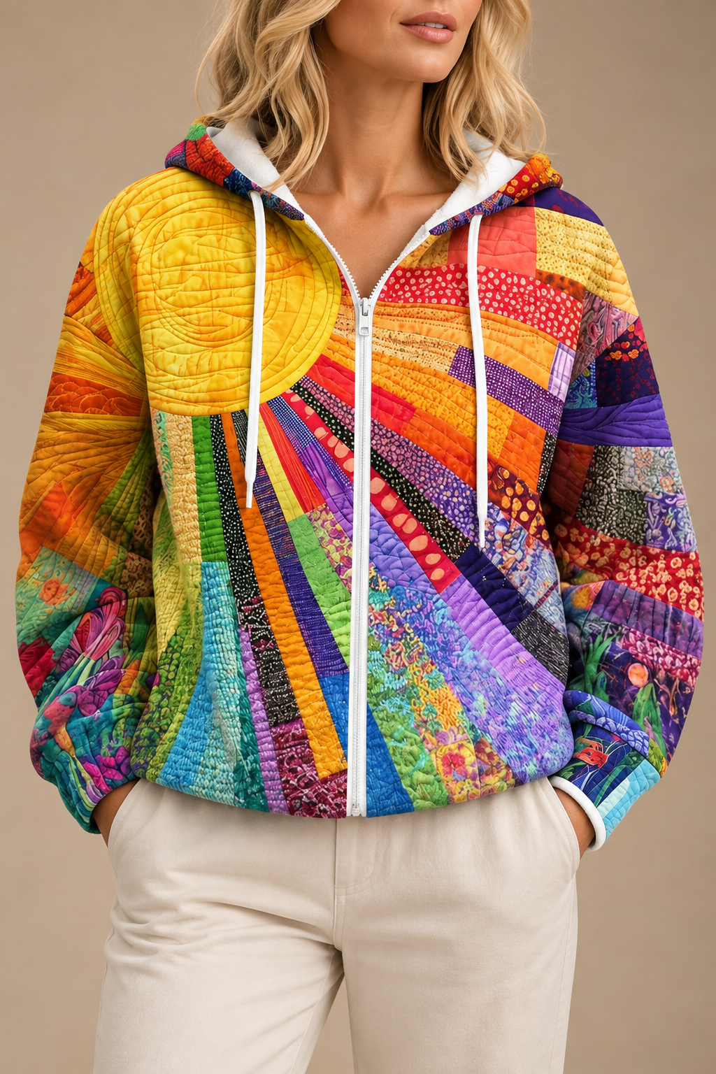 Valentine | Quilted Zip-Up Hooded Jacket