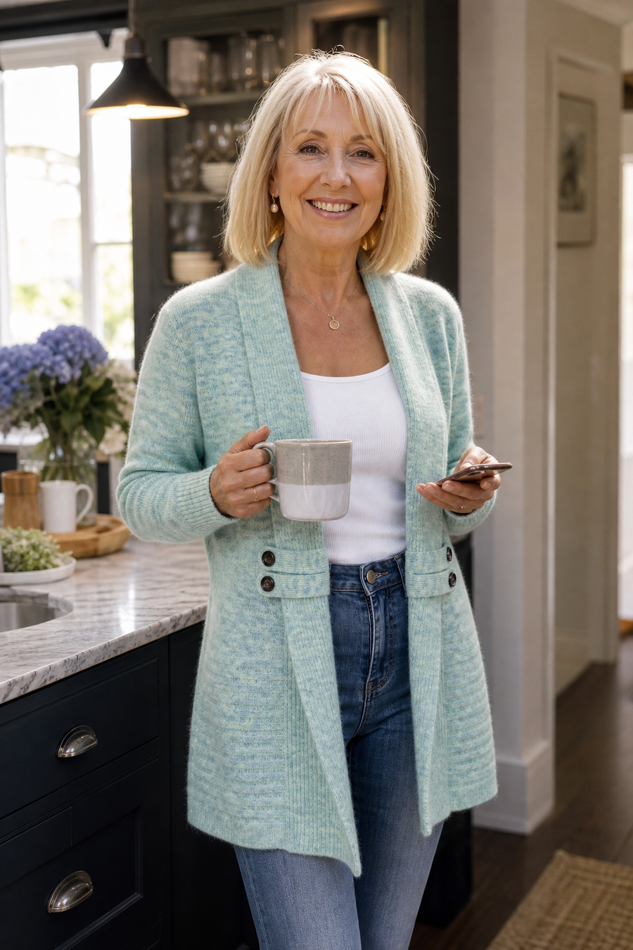Margaux | Double-Breasted Belted Knit Cardigan