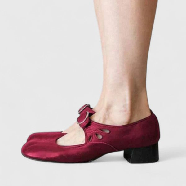 Chloé | Open-Cutout Buckle Flats