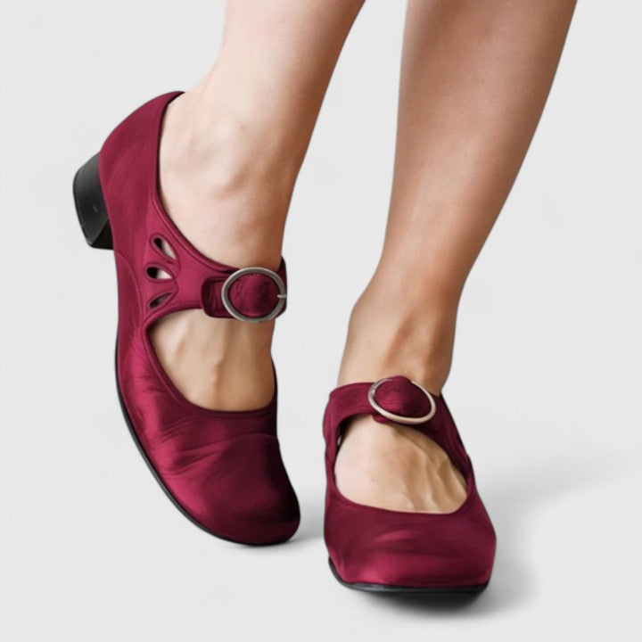 Chloé | Open-Cutout Buckle Flats