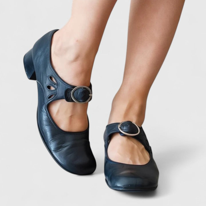 Chloé | Open-Cutout Buckle Flats