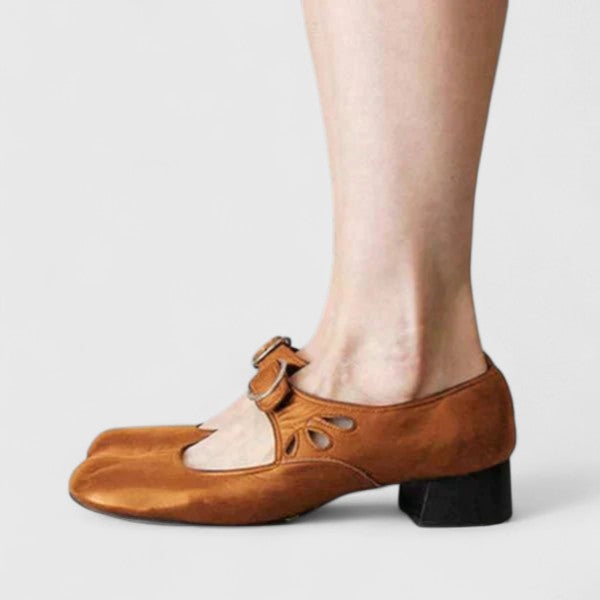 Chloé | Open-Cutout Buckle Flats