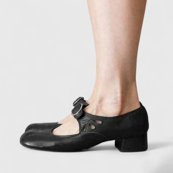 Chloé | Open-Cutout Buckle Flats