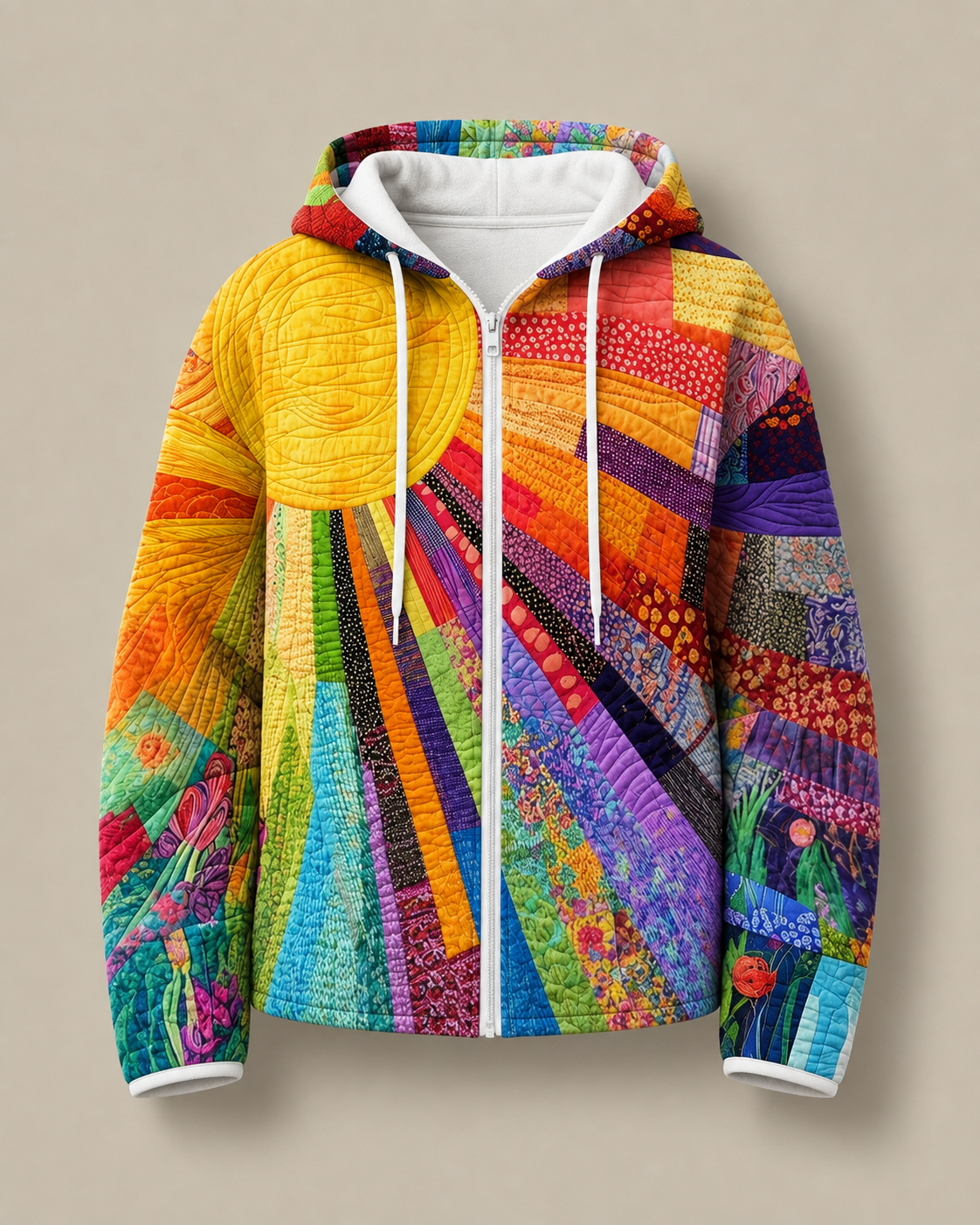 Valentine | Quilted Zip-Up Hooded Jacket