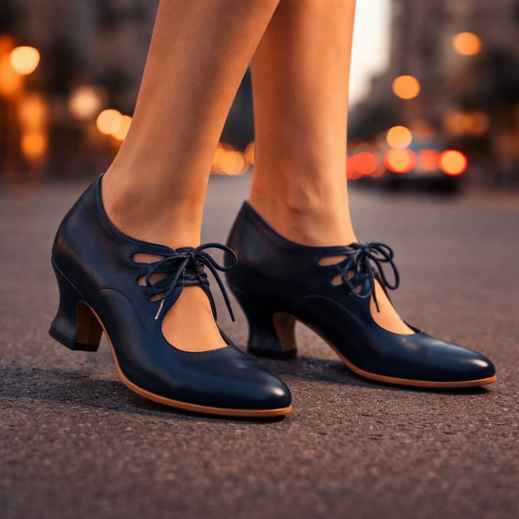 Sylvie | Retro Lace-Up Pumps