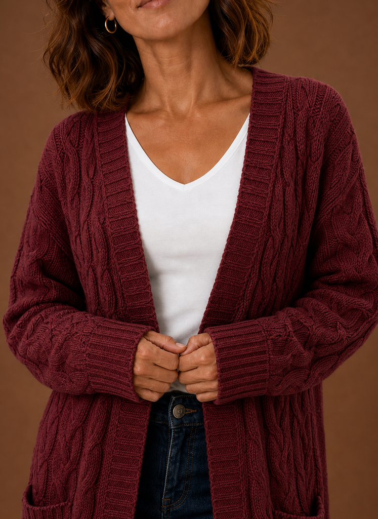Areleon | Cable Knit Cardigan